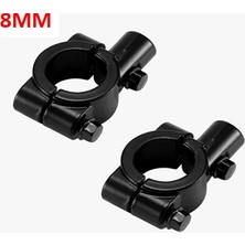 Motoparax Motosiklet Bisiklet Atv Üniversal Gidon Ayna Kelepçesi 8mm Siyah
