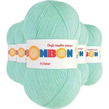5 Adet Kristal El Örgü Lif Ipi Su Yeşili 98329 - Bonbon Mudanis