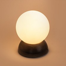Elarque Masa ve Gece Lambası Beton Tasarımlı Dekoratif Lambader, LED Ampüllü ve Modern Görünüm