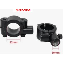 Motoparax Motosiklet Bisiklet Atv Üniversal Gidon Ayna Kelepçesi 10MM Siyah
