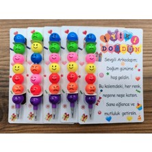 Wi Fro 5 Adet Doğum Günü, Arkadaş Hediyesi Emoji Yumurtlayan Renkli Emojili Kalem