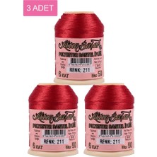 Ematcrt 3 Adet Altınbaşak Oya ve Dantel Ipi 20 gr - Royaleks - No: 211