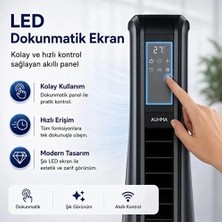 Uzman Toptan Turbo Smart Akıllı Fan LED Ekranlı Kumandalı 90° Hareketli Serinletici Soğutucu Kule Tipi Vantilatör