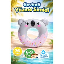 Elarque Kolluk & Simit Sevimli Hayvanlar Temalı Çocuk Havuz Yüzme Simidi, Güvenli ve Renkli