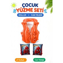 Elarque Deniz Malzemesi Yüzme Yardımcı Seti, Can Simidi ve Şişme Kolluk ile Güvenli Yüzme