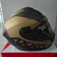 Axxis Kapalı Kask Axxıs Mat Gold Siyah M