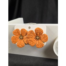 Mia Donna Jewelry Mia Donna Boncuk Işleme 5 Yaprak Çiçek Model Renkli Kadın Yaz Küpesi