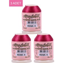 Ematcrt 3 Adet Altınbaşak Oya ve Dantel Ipi 20 gr - Royaleks - No: 006