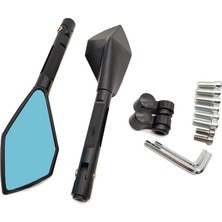 Motoparax Motosiklet Aynası Cnc Alüminyum Düz 8-10MM/TERS 10M Siyah