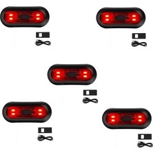 Motoparax 5x LED Kask Işık, Motosiklet Kask Fren Lambası Şarj Edilebilir Bisiklet Arka Kırmızı Güvenlik Uyarı Işığı Gece Sürüş Için (Yurt Dışından)