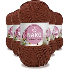 Ematcrt 5 Adet Cotton Lüks Yelek Tunik Kazak Bluz Hırka Ipi Yünü Kızıl Kahve 97556