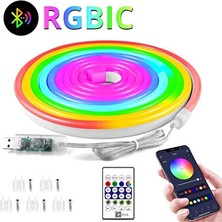 Elarque Masa ve Gece Lambası Rgb Renkli Esnek Neon LED Aydınlatma ile Mekanınızı Canlandırın