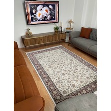 Romeda Home Hanedan, Osmalı Ipeksi Yün Tuşeli Triko Akrilik Dokuma Oturma Odası ve Salon Halısı