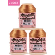 Ematcrt 3 Adet Altınbaşak Oya ve Dantel Ipi 20 gr - Royaleks - No: 050