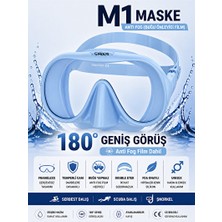 Elarque Dalış Maskesi Profesyonel Anti Fog - Şeffaf ve Net Görüşlü