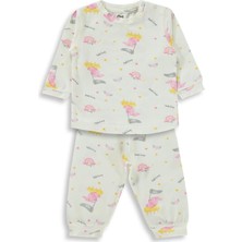 Civil Baby Küçük Fileli Tavşan Empirme 6-18 Ay Pijama Takımı - Ekru