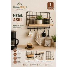 Btm Home Kahve Köşesi Rafı – Çok Amaçlı Duvar Tipi Standlı Mutfak Rafı Organizer ve Dolap Düzenleyici