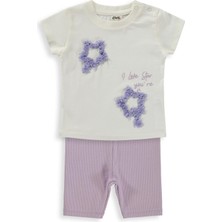 Civil Baby Yıldız Baskılı 6-18 Ay Takım - Lila