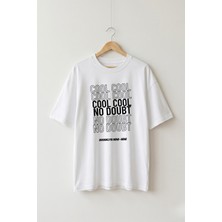 Maison De Mode Oversize Unisex Beyaz Brooklyn Nine-Nine Replik Baskılı Tişört