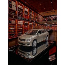 Oyuncak Sahili TOYOTA COROLLA DİECAST 11.5cm METAL ORJNAL MODEL 1:36 ÖLÇEK ÇEKBIRAK KAPILARI AÇILIR GOLD