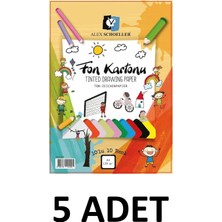 Alex Schoeller 5 Adet Alex Fon Kartonu 120GR A4 10 Lu Karışık Poşetli