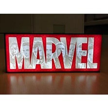 Elarque Masa ve Gece Lambası Ledli Marvel Tasarımlı Işık Kutusu ile Eğlenceli Dekorasyon