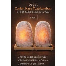 Elarque Masa ve Gece Lambası Doğal Çankırı Kaya Tuzu Lambası - Sağlık ve Dekorasyon Birlikte