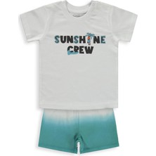 Civil Baby Sunshine Crew Baskılı 6-18 Ay Takım - Beyaz