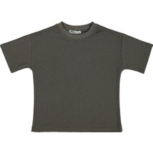 Civil Boys Altıgen Dokulu 2-5 Yaş Tişört - Kahverengi