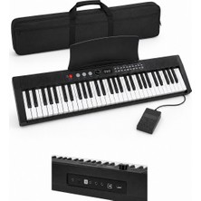 Holzmeister Fransua 610BK 61 Tuş Dijital Piyano Org Bluetooth Tuş Hassasiyetli Çantalı Set
