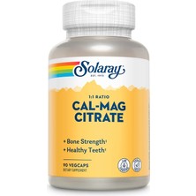 Solaray Cal-Mag Cıtrate 1:1 Ratıo 90 Veg. Caps