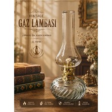 Elarque Masa ve Gece Lambası Nostaljik Cam Gaz Lambası, Vintage ve Sıcak Atmosfer Yaratır
