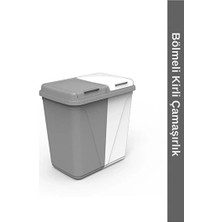 Elarque Çamaşır Sepeti Iki Bölmeli Kirli - Pratik ve Organize Saklama Çözümü