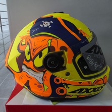 Axxis Kapalı Kask Axxıs Sarı Ahtapot ve Korsan Temalı Xl