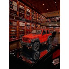 Oyuncak Sahili Jeep Wrangler Rubicon Metal Orjnal Koleksiyon 12.5cm Model Jip Kapıları Açılır Kinsmart Metalic Çekbırak Kırmızı