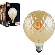 Elarque Masa ve Gece Lambası Kırılmaz Gövde ile Ledx Rustik Ampul - 4,5 Watt Enerji Verimli Aydınlatma