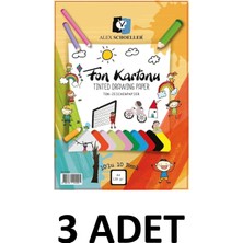 Alex Schoeller 3 Adet Alex Fon Kartonu 120GR A4 10 Lu Karışık Poşetli