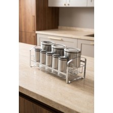 Acar Siena 8 Li Standlı Baharatlık Seti Inox