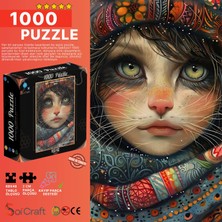 Soi Craft 1000 Parça Puzzle Kedi Kız #6571