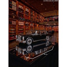 Oyuncak Sahili Mercedes Benz 600 Metal Klasik Makam Araba 1963 Model 1:24 Büyükboy Diecast England Koleksiyon 20X8 Metalic Black