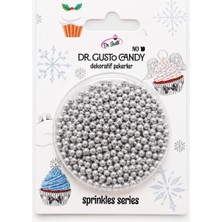 Dr. Gusto 2 mm Gümüş Boncuk Pasta Süsleme Şekeri – Silver Minik Dekor Şekeri