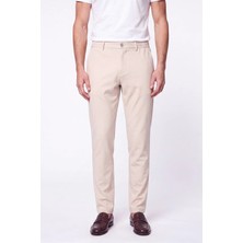 Efor Comfort Fit Beli Lastikli Esnek Pamuk Bej Jogger Pantolon P 1222