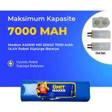 Ümit Maker Medion X40SW Md 20040 7000 Mah 14.4V Robot Süpürge Batarya