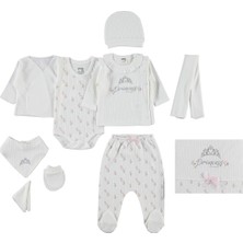 Civil Baby Princess Baskılı 10 Lu  Zıbın Setleri - Pudra