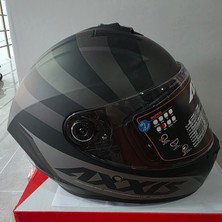 Axxis Kapalı Kask Axxıs Mat Siyah Gri Xl