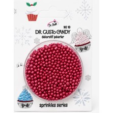Dr. Gusto 2 mm Kırmızı Boncuk Pasta Süsleme Şekeri – Minik Dekor Şekeri