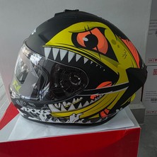 Axxis Kapalı Kask Axxıs Mat Siyah Pirana Desenli Xl