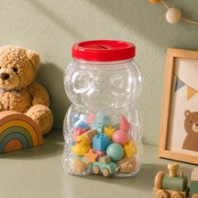 Sarkap Home Kırmızı Kapaklı Ayıcıklı Pet Kutu