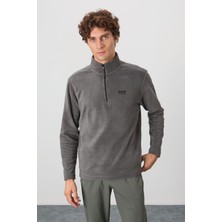 Air Jones River Koyu Gri Dik Yaka Erkek Polar Sweatshirt - 88310