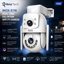 RMZTECH Inox X116 Dual Lens Dış Ortam Wifi Ptz Kamera 2 Kameralı